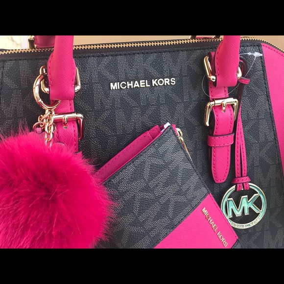 🌷MICHAEL KORS Large Brown Ultra Pink Satchel Set - Picture 4 of 8